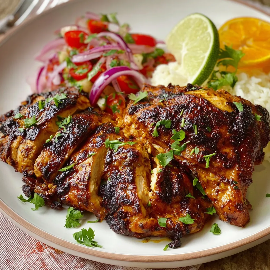 Irresistible pollo asado, a Chipotle copycat recipe, features vibrant grilled chicken showcasing a flavor fiesta.