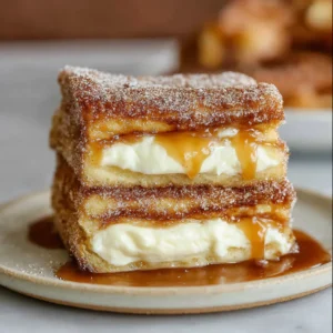 Indulge in Churro Cheesecake Heaven with this irresistible featured image showcasing the creamy, decadent dessert.