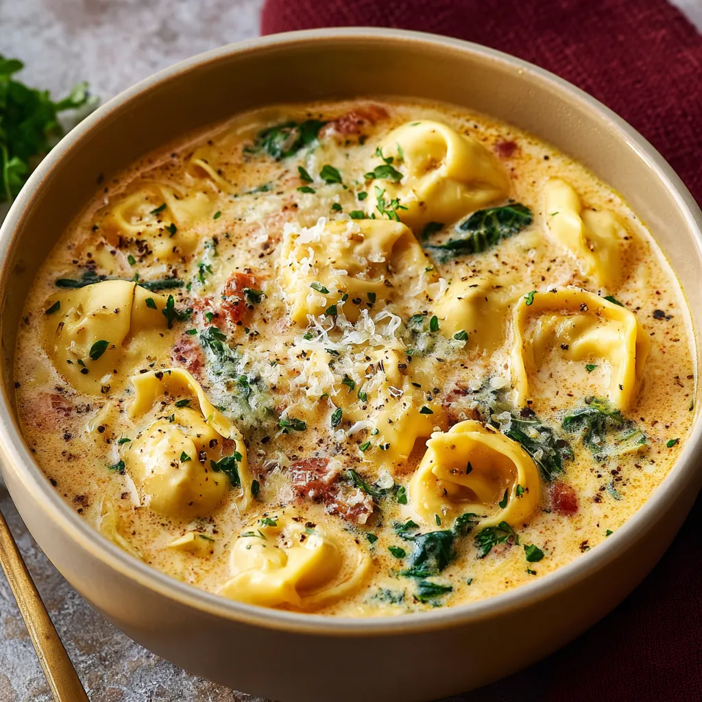 Easy creamy chicken noodle soup, a fast and simple recipe perfect for a comforting meal, is beautifully showcased in this featured image.