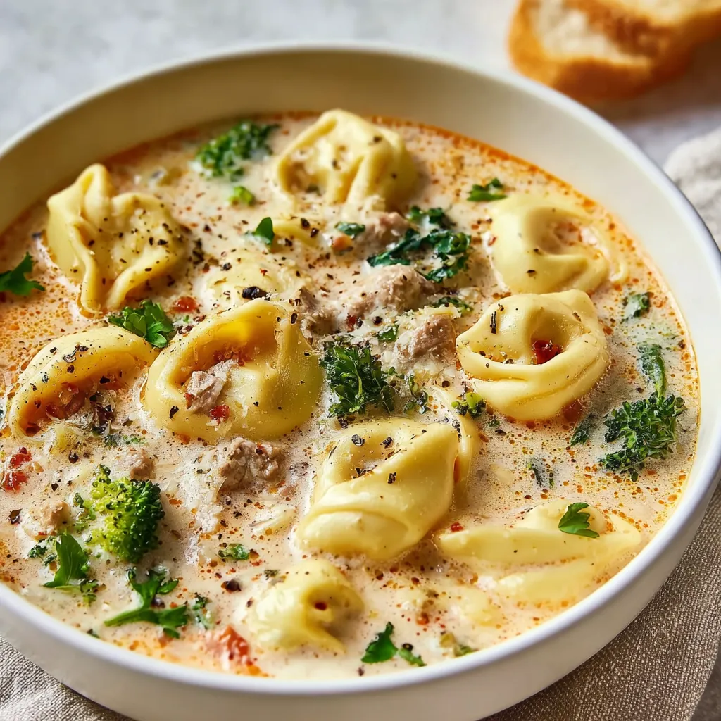 CREAMY DREAMY TORTELLINI SOUP