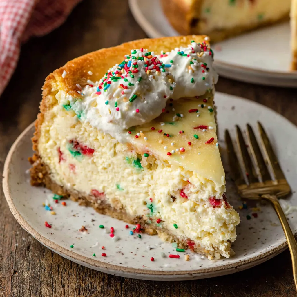 A delectable sugar cookie cheesecake, perfect for a dreamy dessert experience, is displayed as the featured image.