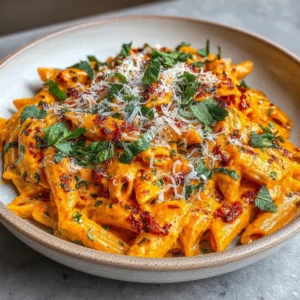 Dreamy creamy garlic tomato pasta, a comforting and flavorful dish, is the star of this recipe.