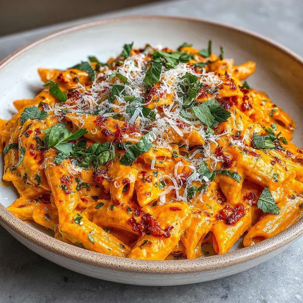 Dreamy creamy garlic tomato pasta, a comforting and flavorful dish, is the star of this recipe.