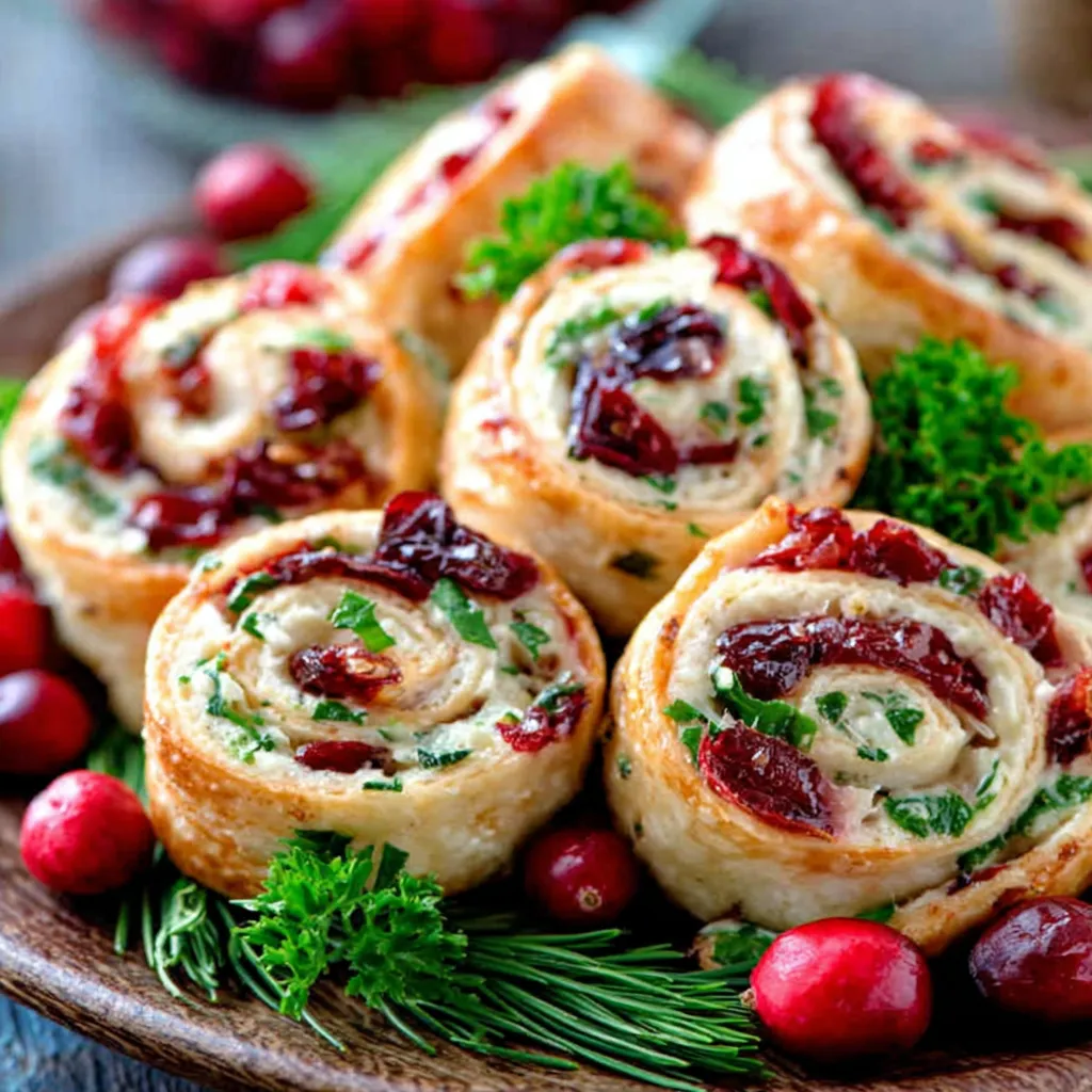 EASY FESTIVE CRANBERRY ROLL-UPS