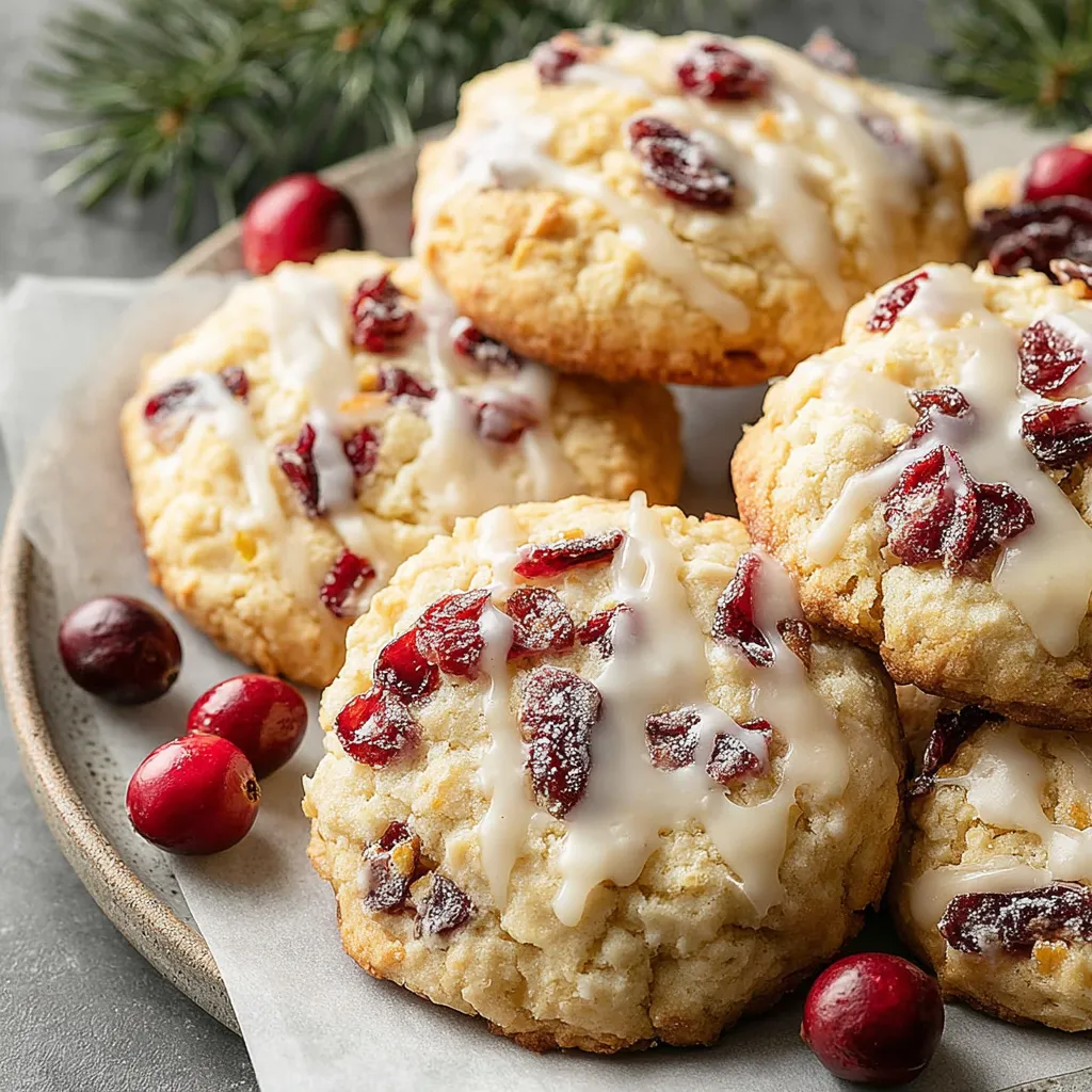 FESTIVE CRANBERRY ORANGE COOKIES