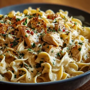Creamy Garlic Chicken Buttered Noodles are featured in this recipe image, showcasing a delicious and easy weeknight meal.