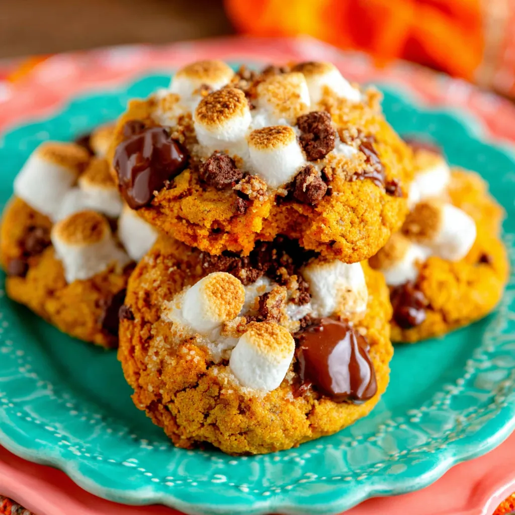 GOOEY PUMPKIN S’MORES COOKIES
