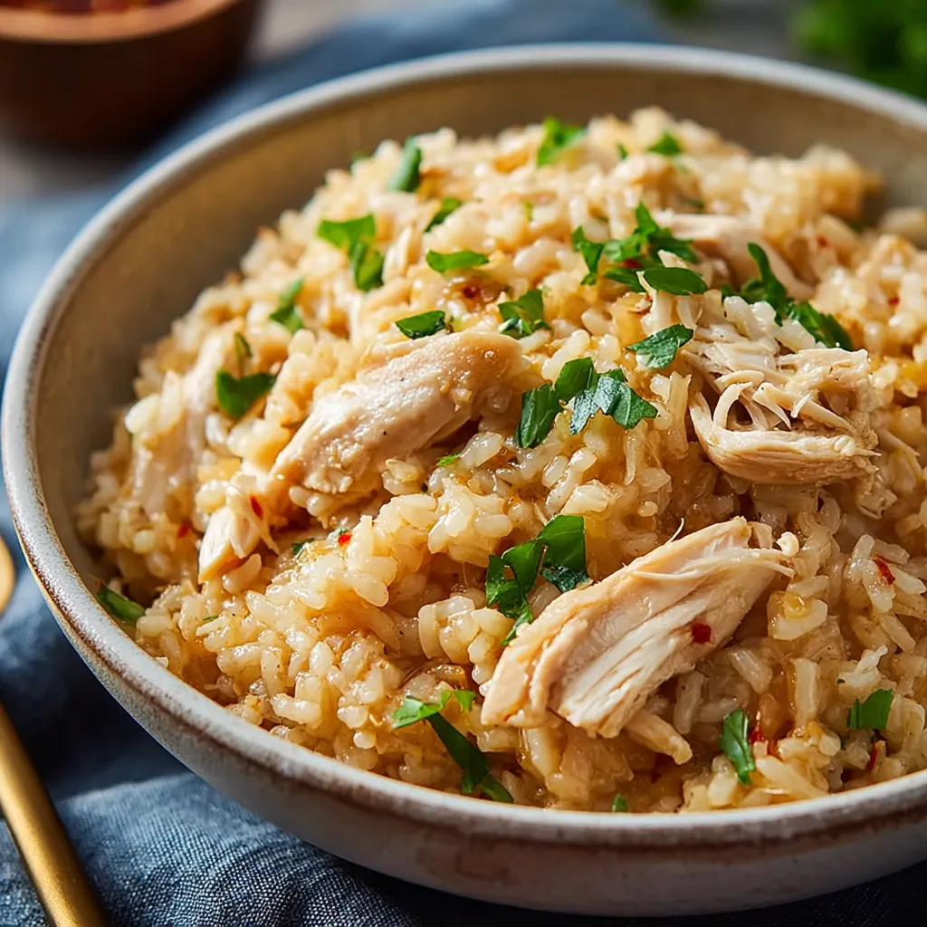 Instant Pot Chicken And Rice, a delicious and easy one-pot meal, is shown as the featured image.