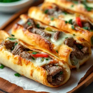 Irresistible Keto Philly Cheesesteak Rolls featuring melted cheese, thinly sliced steak, and keto-friendly roll.
