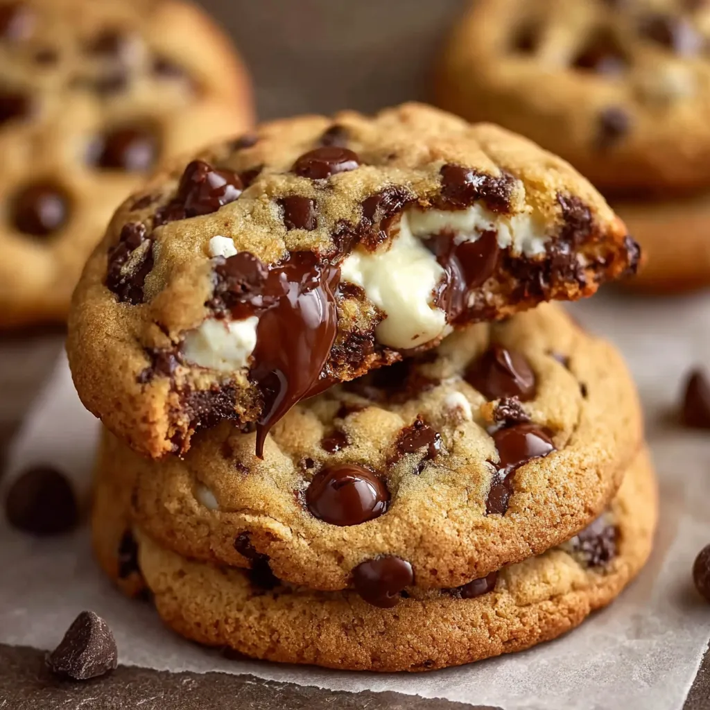PERFECT CHEESECAKE STUFFED CHOCOLATE CHIP COOKIES