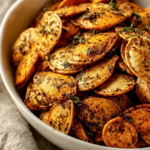 Roasted pumpkin seeds are displayed in a bowl showcasing this easy homemade recipe.