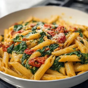 A delicious bowl of Spinach Tomato Pasta is shown as the featured image.
