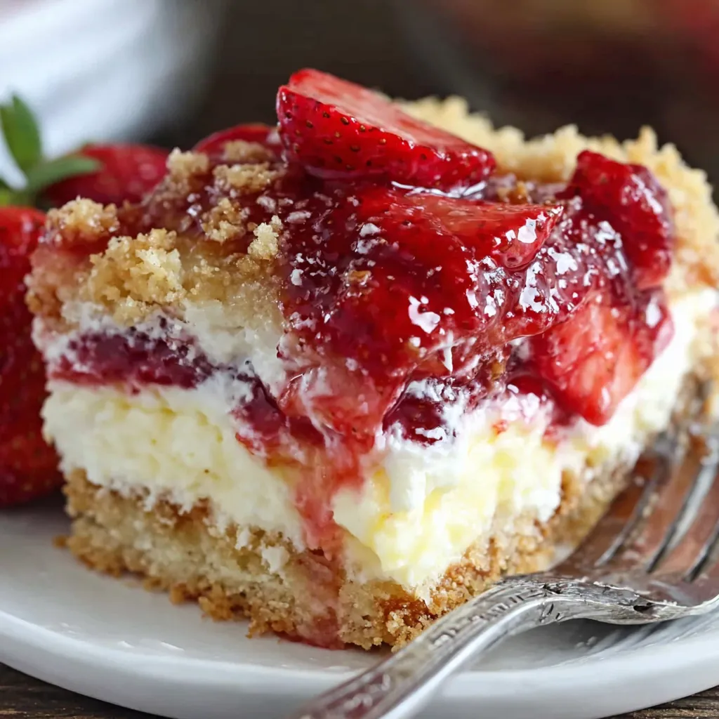 STRAWBERRY CHEESECAKE DUMP CAKE