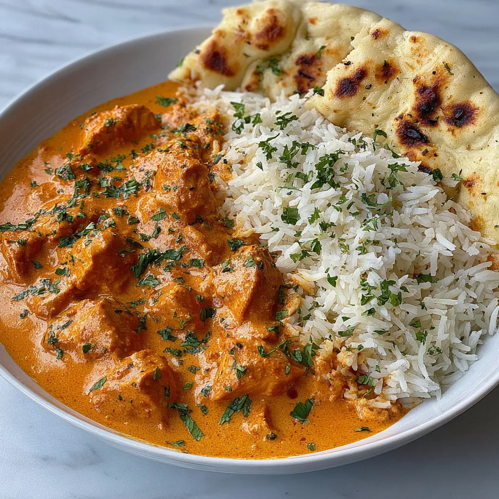 Easy homemade butter chicken recipe featured image showcasing a flavorful and creamy dish in a bowl, perfect for a delicious weeknight meal.