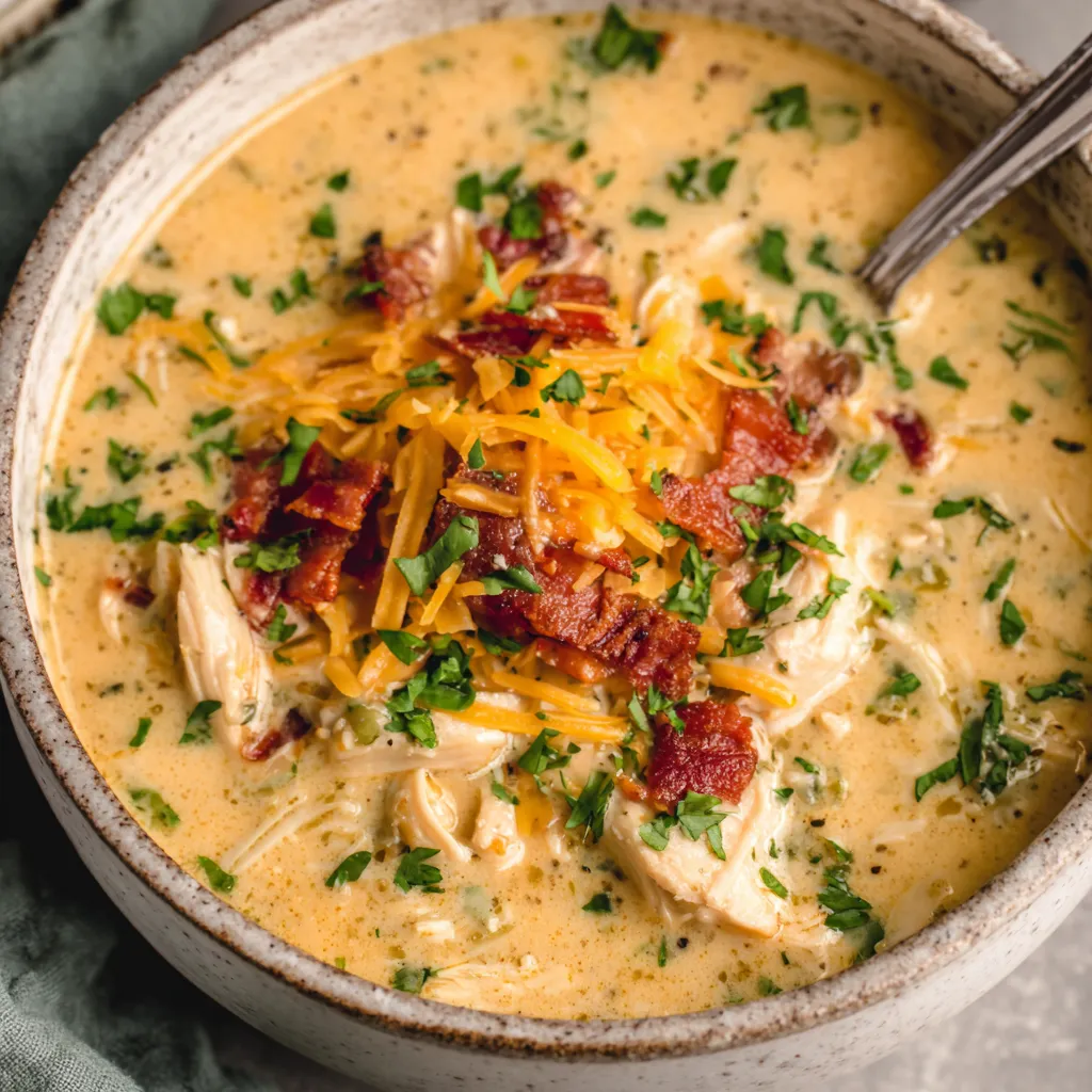 Another delicious view of creamy Crack Chicken Soup, perfect for a cozy meal.