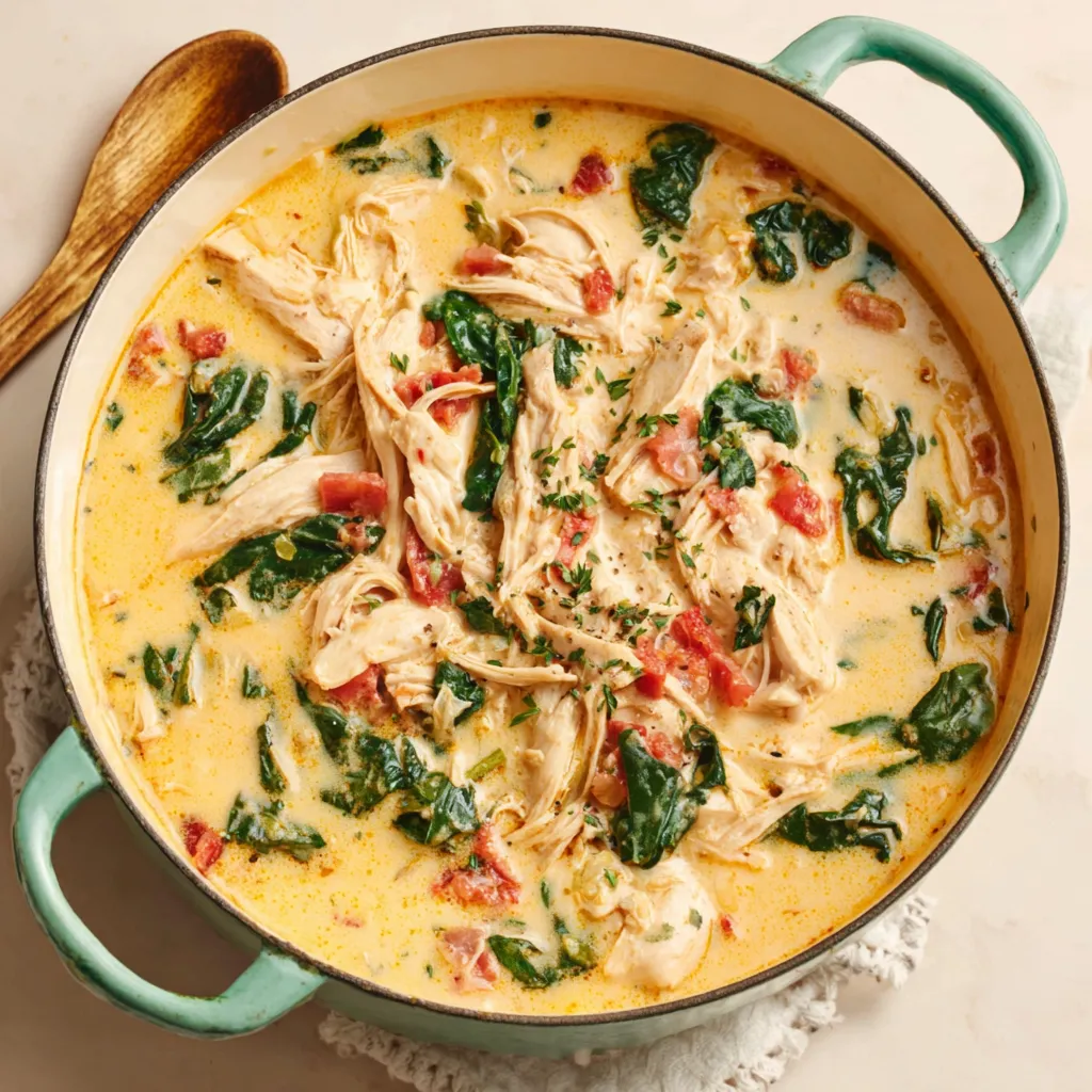 Creamy Marry Me Chicken Soup Recipe Close-up shot showing the creamy texture and delicious ingredients of Marry Me Chicken Soup.