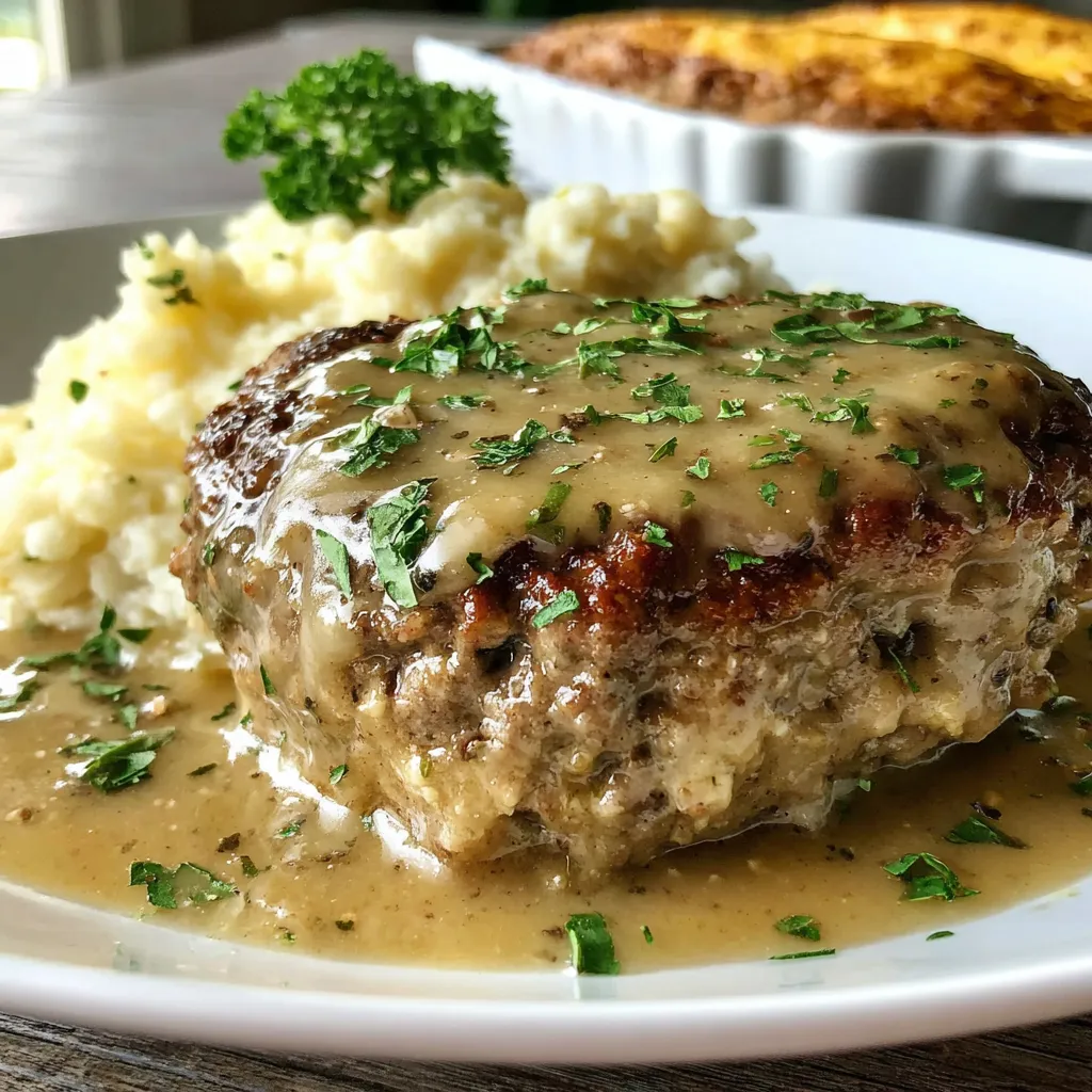 AMAZING AMISH HAMBURGER STEAK BAKE 1 Amish Hamburger Steak Bake featured image showing a delicious casserole dish ready to be served.