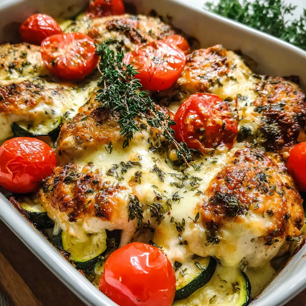 Baked Mediterranean Chicken with Zucchini - A Flavor Delight featured image showcasing the delicious dish.