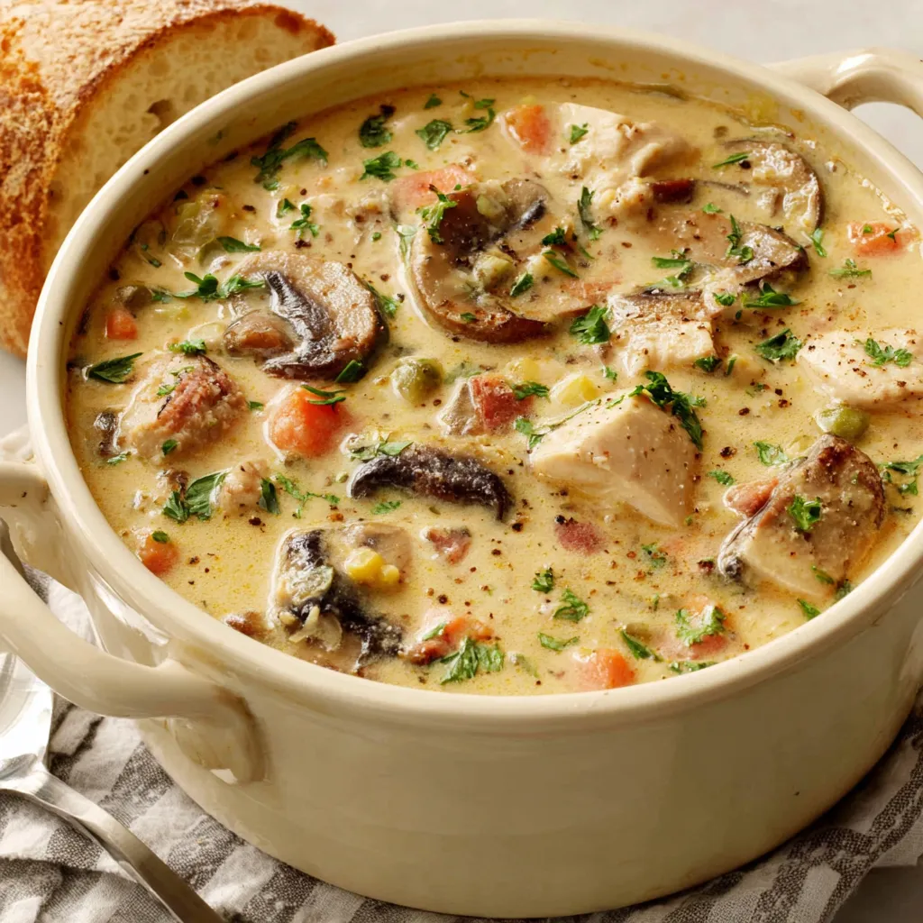 BEST CHICKEN MUSHROOM SOUP