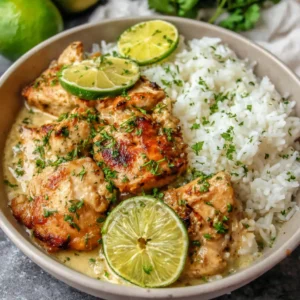 Featured image showcasing a delicious plate of Coconut Chicken And Rice.