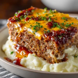 BEST EVER MEATLOAF RECIPE 2 A delicious Meatloaf sits ready to be served as a hearty and comforting meal.