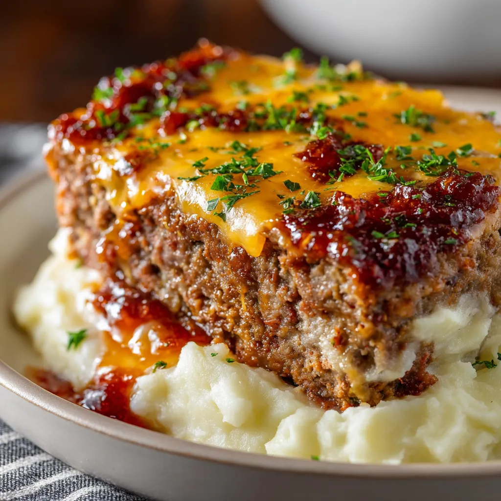 BEST EVER MEATLOAF RECIPE 1 A delicious Meatloaf sits ready to be served as a hearty and comforting meal.