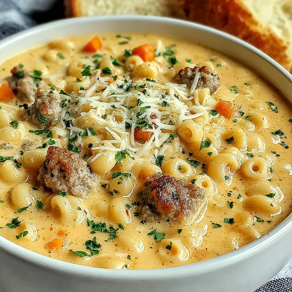 BEST PARMESAN ITALIAN SAUSAGE DITALINI SOUP
