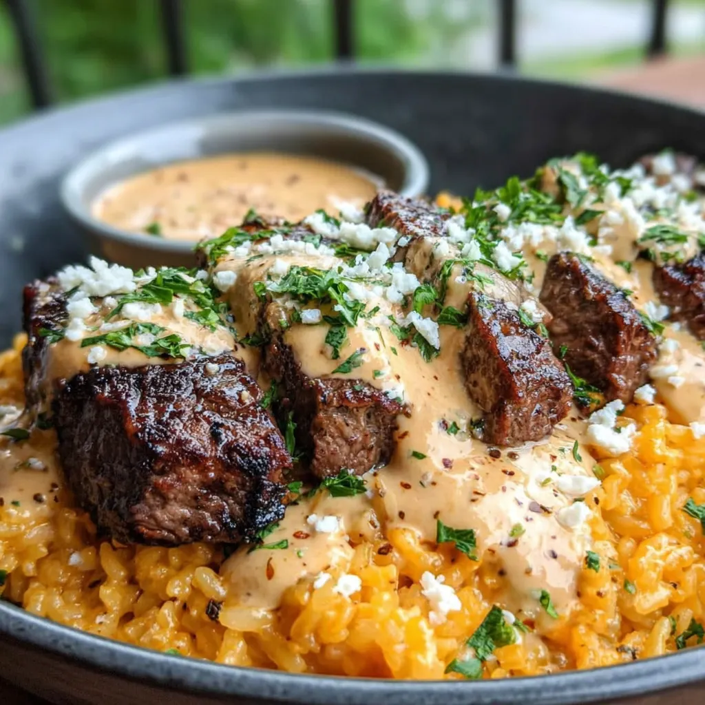 CREAMY STEAK QUESO RICE ULTIMATE