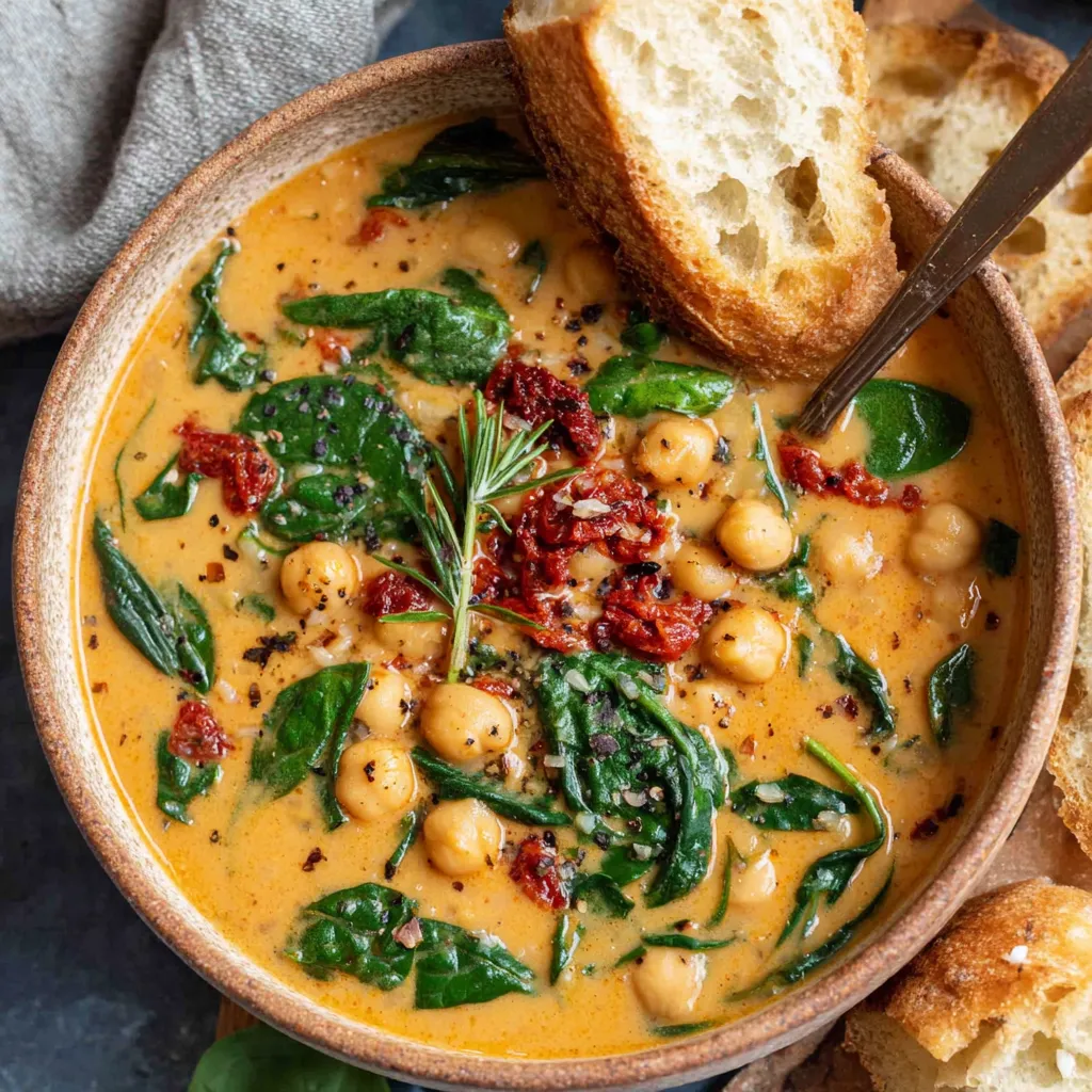 CREAMY TUSCAN CHICKPEA SOUP ULTIMATE