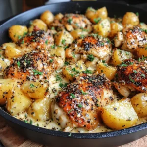 Crockpot Garlic Parmesan Chicken Potatoes, a delicious and easy slow cooker meal, are pictured as the featured image.