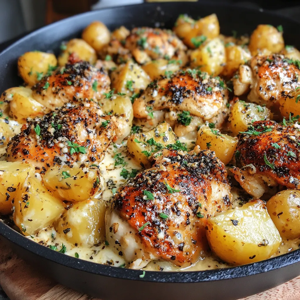 CROCKPOT GARLIC PARMESAN CHICKEN POTATOES IRRESISTIBLE