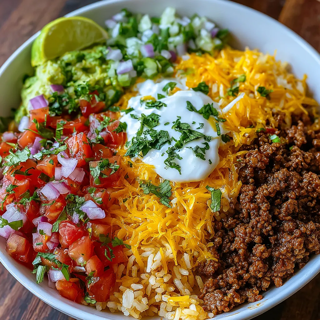 EASY TACO RICE BOWL