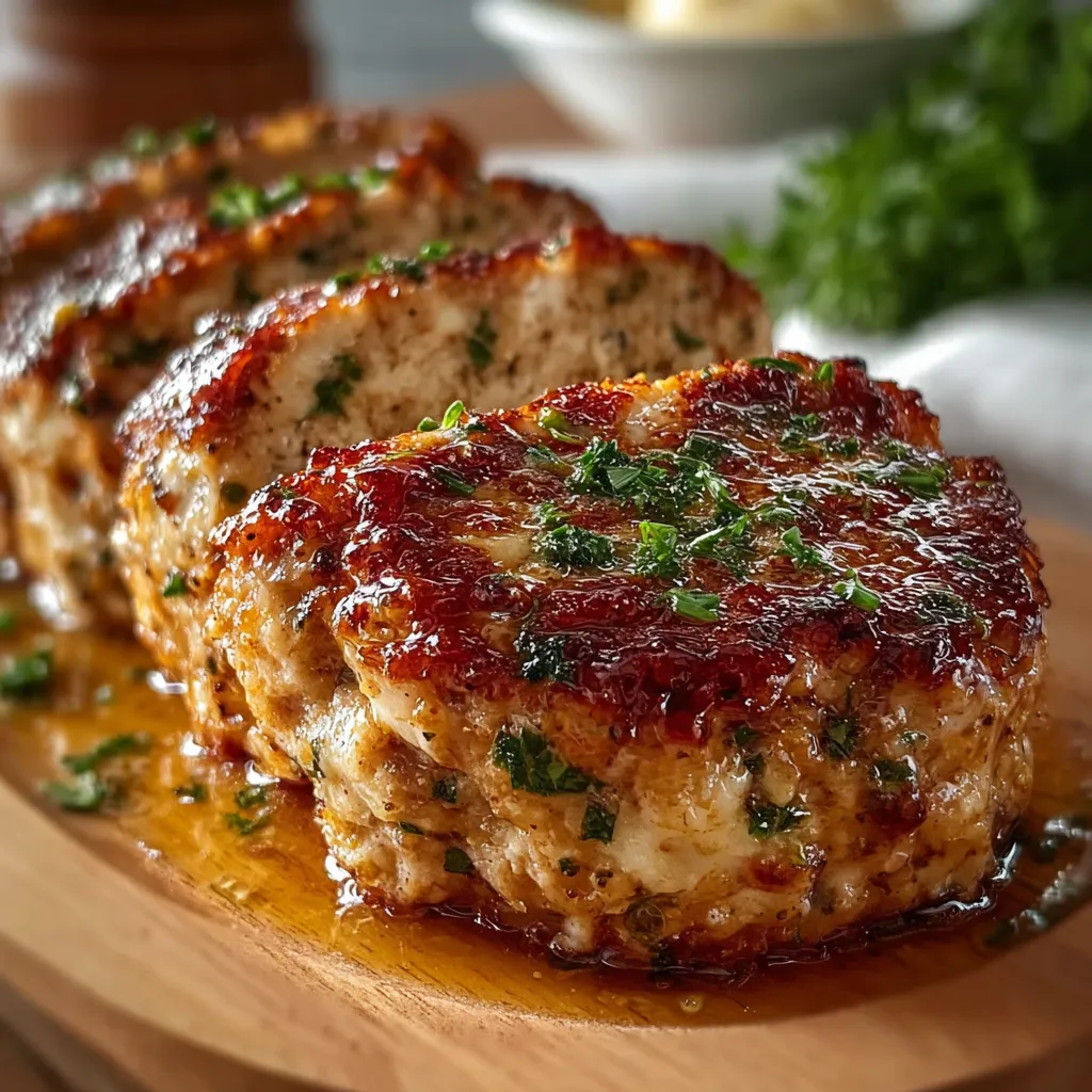 GARLIC PARMESAN CHICKEN MEATLOAF PERFECT