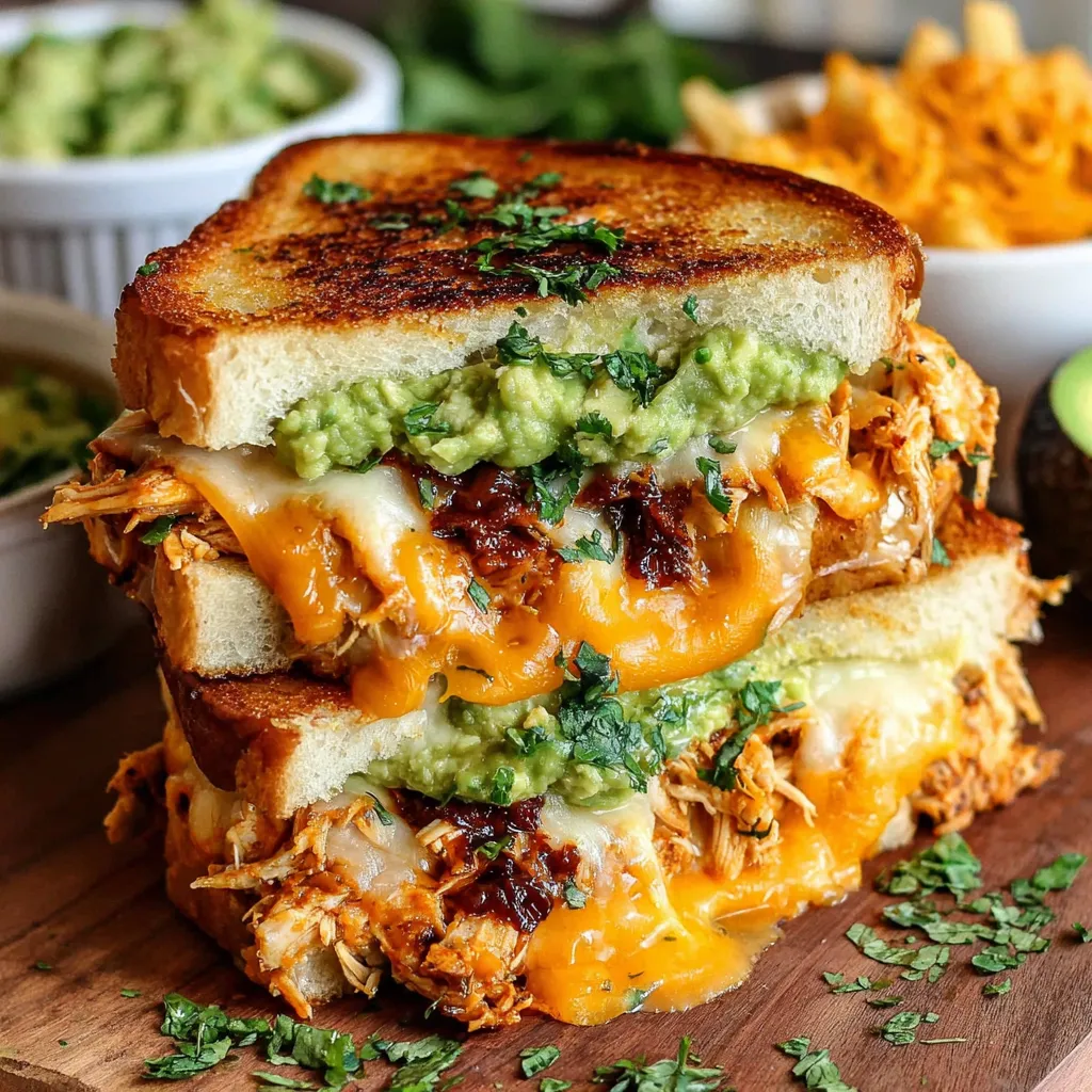 IRRESISTIBLE CHICKEN AVOCADO MELT SANDWICH 1 A delicious Chicken Avocado Melt Sandwich is shown as the featured image for the recipe.