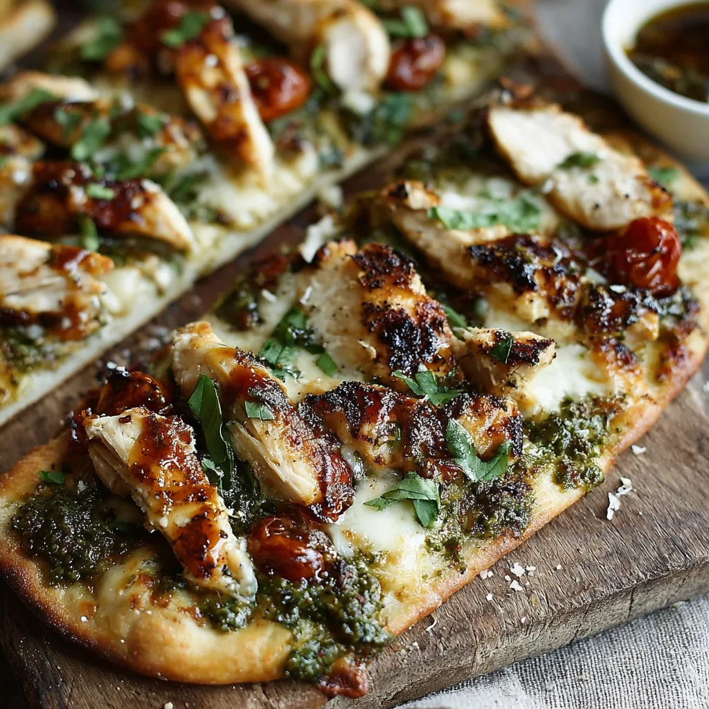 IRRESISTIBLE PESTO CHICKEN FLATBREAD