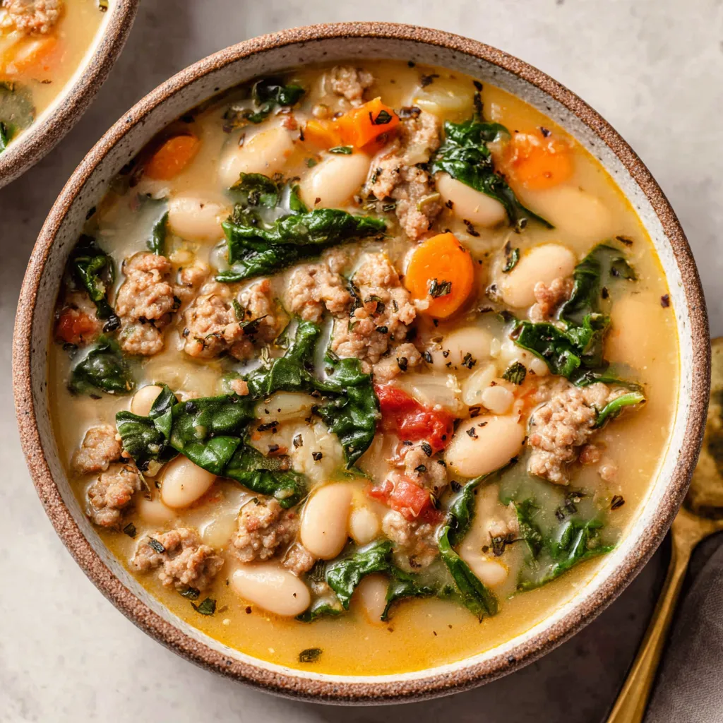 PERFECT ITALIAN SAUSAGE WHITE BEAN SOUP
