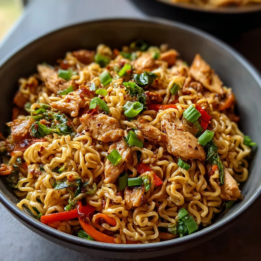 QUICK CHICKEN RAMEN STIR FRY
