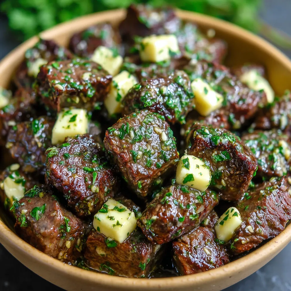 SLOW COOKER GARLIC BUTTER BEEF BITES ULTIMATE