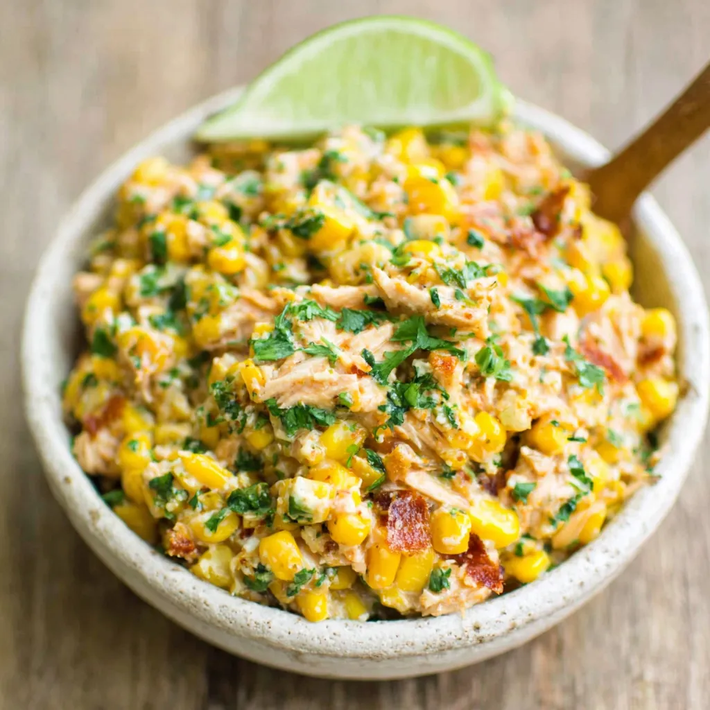 SLOW COOKER STREET CORN CHICKEN AMAZING
