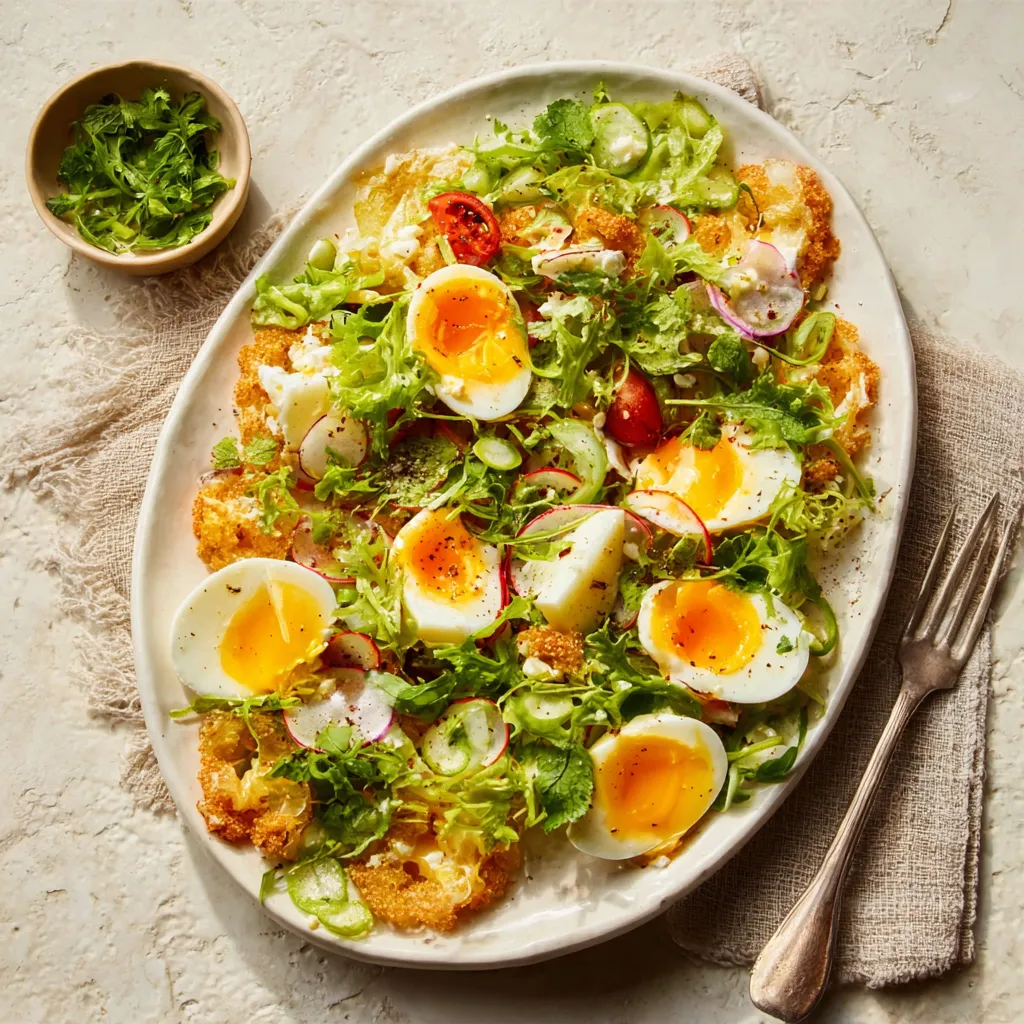 A close-up view of a creamy and delicious Egg Salad, ready to be served as a sandwich filling or topping.
