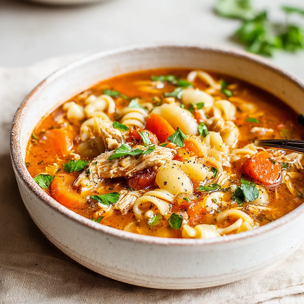 BEST CARRABBA'S CHICKEN SOUP 1 A comforting bowl of Chicken Soup is displayed as a featured image for a recipe or article.