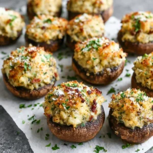 BEST CHRISTMAS STUFFED MUSHROOMS EVER 2 Christmas Stuffed Mushrooms are a delicious and festive appetizer, perfect as a featured image for your holiday recipe.