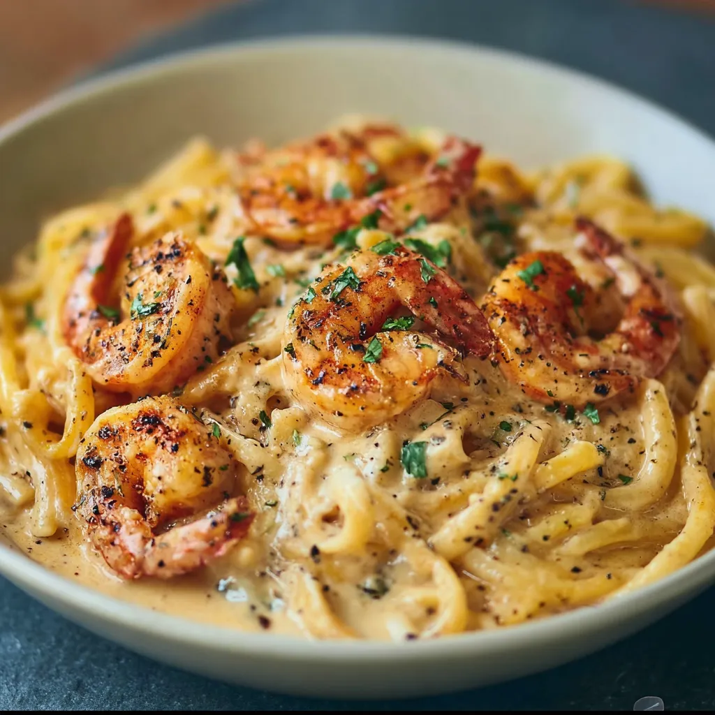 BEST CREAMY CAJUN SHRIMP CRAB PASTA 1 Creamy Cajun Shrimp Crab Pasta is presented as a delicious featured image for the recipe.