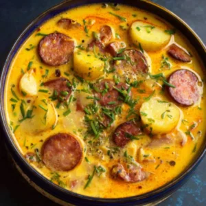 CAJUN POTATO SOUP ULTIMATE RECIPE 2 A bowl of creamy Cajun Potato Soup is shown as the featured image for the recipe article.