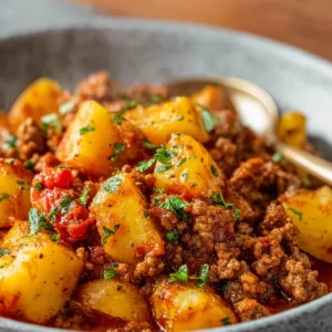 EASY TURKEY POTATO SKILLET 2 Turkey Potato Skillet featured image shows a delicious and hearty one-pan meal perfect for a quick and easy dinner.