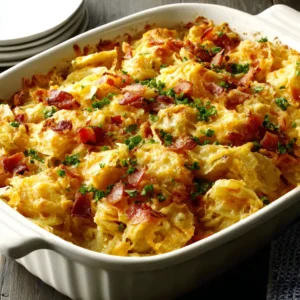 FRENCH ONION FUNERAL POTATOES IRRESISTIBLE 2 Featured image of cheesy and comforting French Onion Funeral Potatoes, perfect for a potluck or gathering.