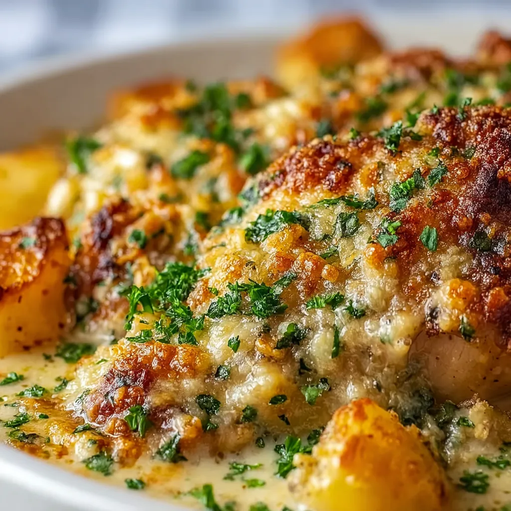 GARLIC PARMESAN CROCKPOT CHICKEN PERFECT 1 Garlic Parmesan Crockpot Chicken, a flavorful and easy dinner, is shown in a tempting featured image.