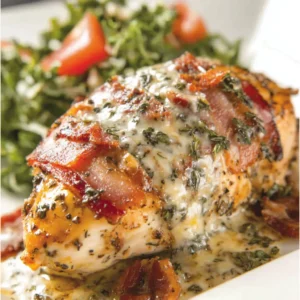 IRRESISTIBLE ALICE SPRINGS CHICKEN 2 Alice Springs Chicken, a flavorful dish featuring grilled chicken topped with bacon, mushrooms, cheese, and honey mustard.