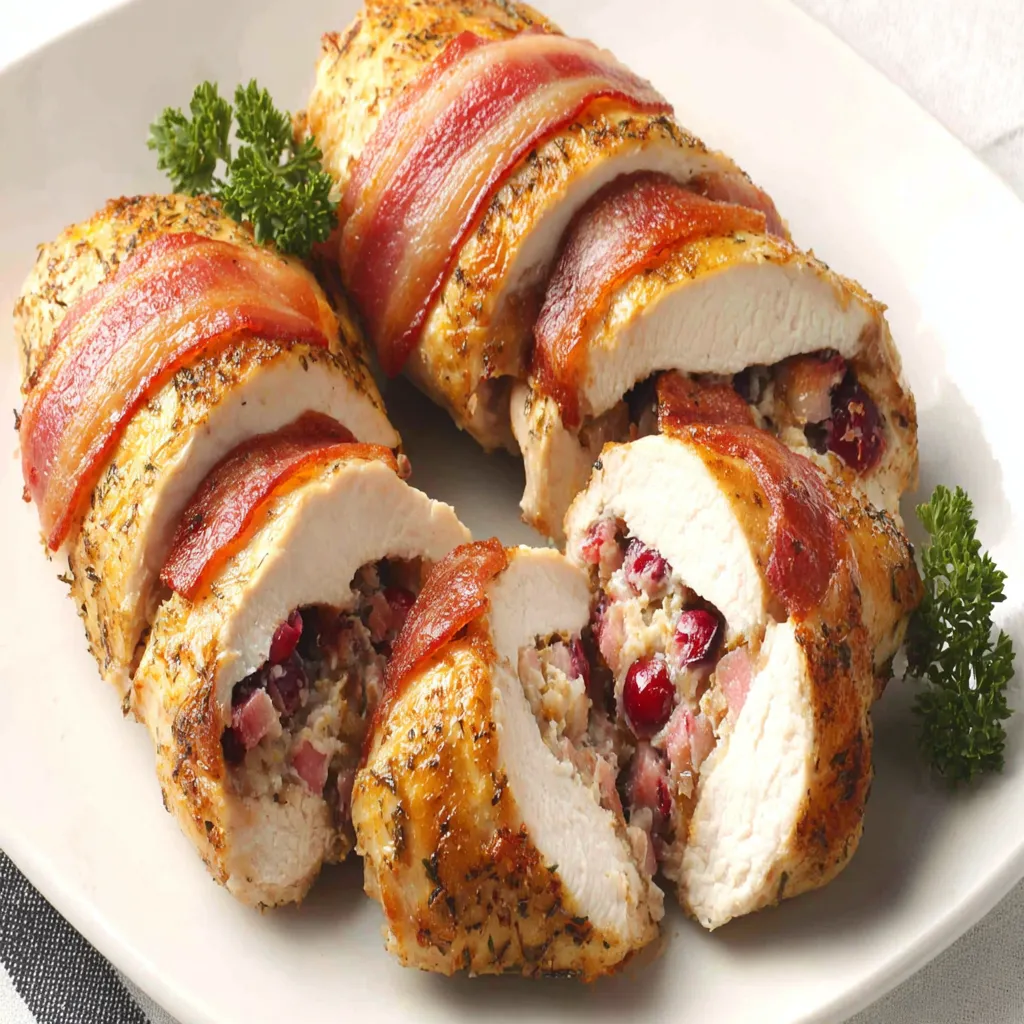 IRRESISTIBLE CRANBERRY BRIE STUFFED CHICKEN