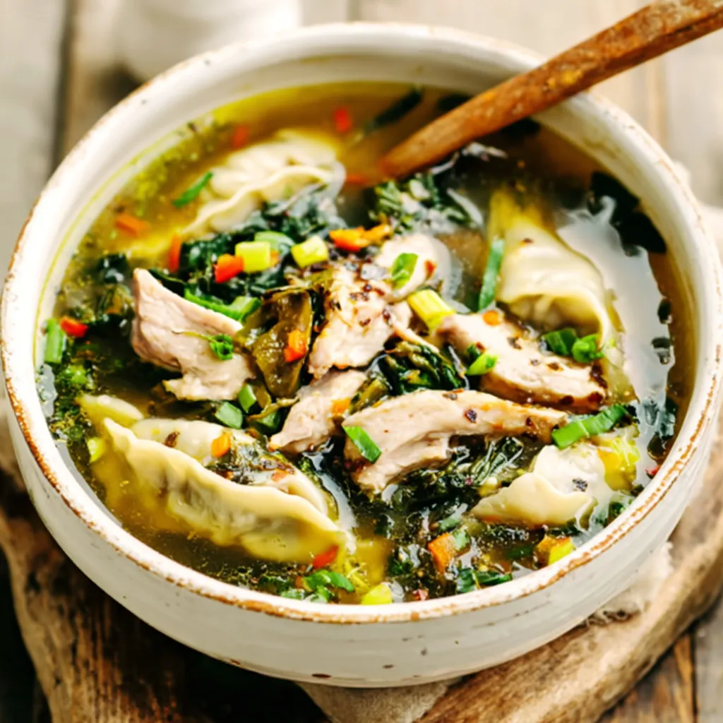 IRRESISTIBLE POTSTICKER SOUP RECIPE 1 A comforting bowl of Potsticker Soup is shown as a featured image, ready to eat.